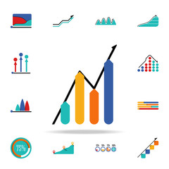 Poster - colored Infographic column chart icon. Business data graphics icons universal set for web and mobile