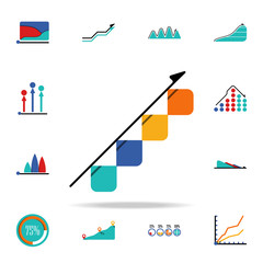 Poster - colored Infographic bar chart icon. Business data graphics icons universal set for web and mobile