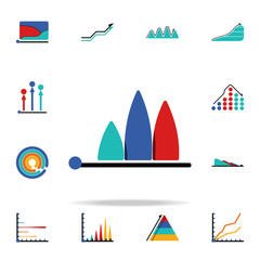 Poster - colored Infographic area chart icon. Business data graphics icons universal set for web and mobile