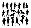 © martinussumbaji - Baby and children Silhouettes, art vector design