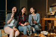 © PR Image Factory - asian girls having fun chatting on barbecue party