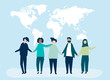 © Rawpixel.com - Character illustration of people with a world map illustration