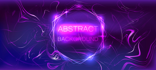 Aufkleber - Neon glowing lines, magic energy and light motion background. Vector wallpaper template