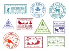 Christmas Post, Santa Claus Mail Stamps
