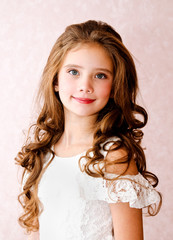portrait of adorable smiling little girl child