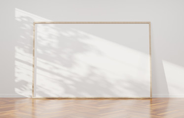 Aufkleber - Large horizontal frame leaning on a white wall 3D rendering