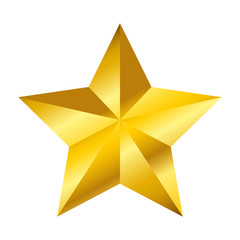 Wall Mural - golden star isolated icon