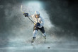 ice hockey Players in dynamic action in a professional