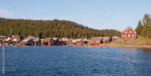 Red sweden houses in trysun...