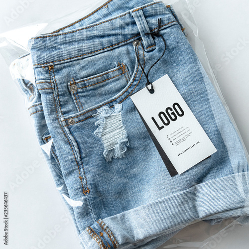Download Ripped Jean Shorts With A Tag Mockup Wall Mural Wallpaper Murals Rawpixel Com