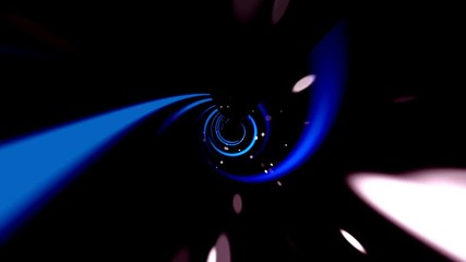 Poster - Abstract swirl tunnel in dark space, immitation of trip in universe, computer generated background, 3D rendering background
