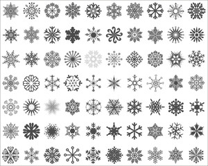 Schneeflocken Set Icons