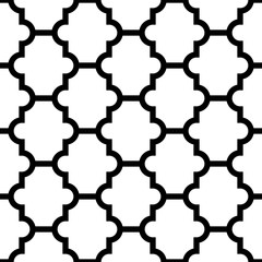 Wall Mural - Vector seamless geometric pattern. Monochrome simple classic tiled texture.