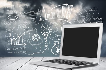 laptop computer pc on white background