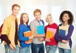 © BillionPhotos.com - Group of Students with books isolated on white background