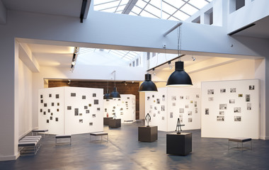 modern museum  interior