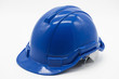 © Blanscape - blue safety engineer helmet on white
