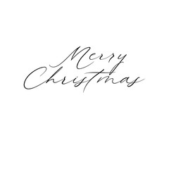 Wall Mural - merry christmas hand lettering greeting card. vector illistration. modern calligraphy. handwritten c