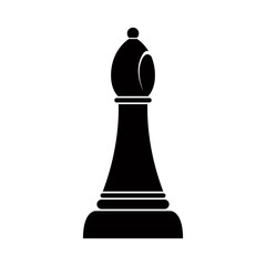 Sticker - Silhouette of a bishop chess piece. Vector illustration design