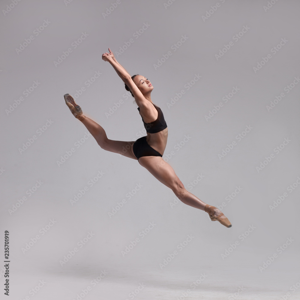 beautiful ballet dancer isolated - obrazy, fototapety, plakaty 