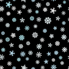 Poster - Snowflall seamless pattern. vector background