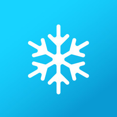 Poster - White snowflake on gradient background. Vector icon