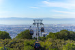 panoramic cable car view of the Oakland and San Francisco