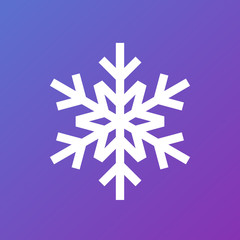 Poster - White snowflake on gradient background. Vector icon