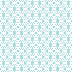 Wall Mural - Seamless Pattern Stars Retro Turquoise