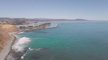 Canvas Print - Drone video of Dana Point and its marina in California