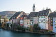 City view on the river bank of Laufenburg / Baden
