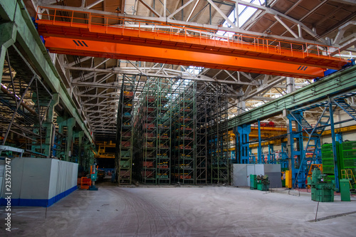 The Interior Of A Large Warehouse Of Heavy Iron Products And