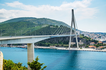 Franjo Tudjman Bridge in Dubrovnik in Croatia