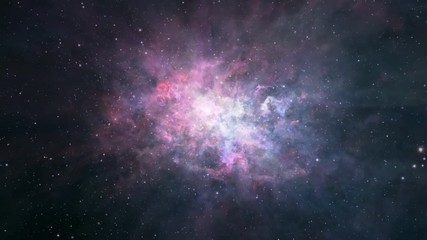 Wall Mural - looped outer space flight