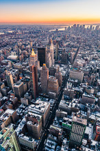 Dusk In Lower Manhattan, New York, United States.