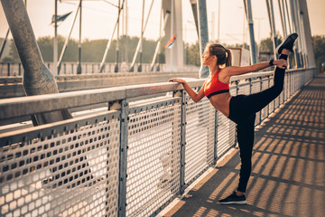 Wall Mural - Stretching out her muscles