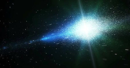 Wall Mural - Flight towards the center of the galaxy. Seamless and loopable animation of space exploration, cosmos, science and physics.