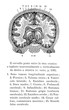 Vintage illustration of anatomy, human brain transversal section into the skull,  anatomical descriptions in Italian