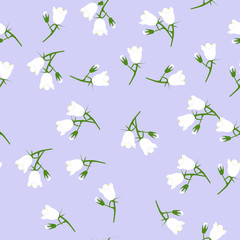 Canvas Print - Flowers seamless pattern