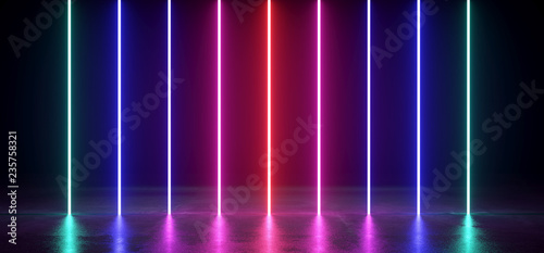 Sci Fi Modern Futuristic Elegant Retro Light Neon Glowing Purple