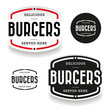 Burgers vintage label set