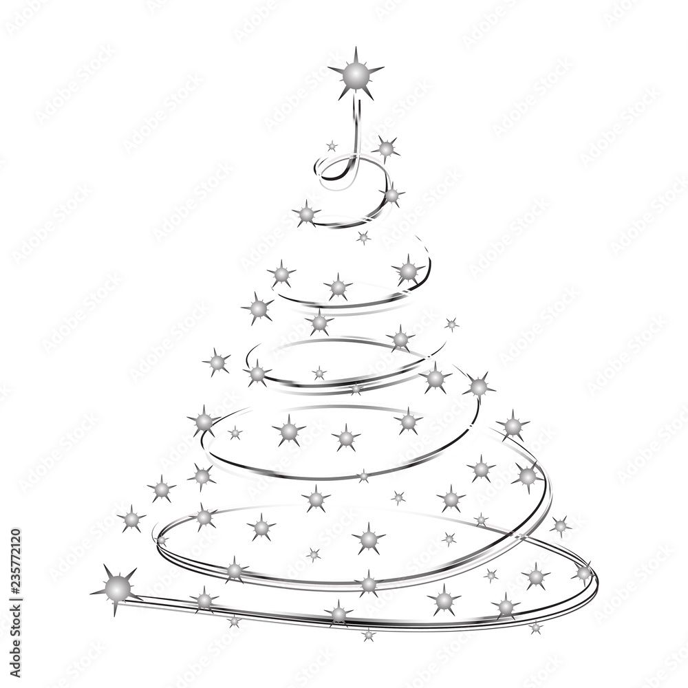 stock-vektorgrafik „christmas tree shape silhouette made of shiny