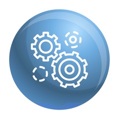 Poster - Business gear icon. Outline business gear vector icon for web design isolated on white background