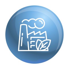 Poster - Eco factory icon. Outline eco factory vector icon for web design isolated on white background