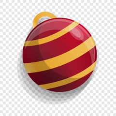 Poster - Xmas tree red ball icon. Cartoon of xmas tree red ball vector icon for web design  