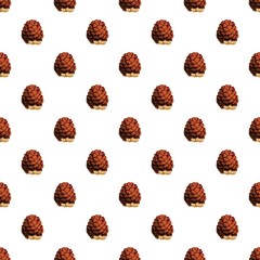 Poster - Tree pine nut pattern seamless vector repeat for any web design