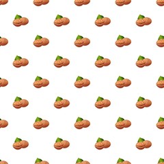 Poster - Eco walnut pattern seamless vector repeat for any web design