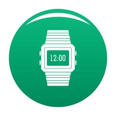Poster - Wristwatch icon. Simple illustration of wristwatch vector icon for any design green