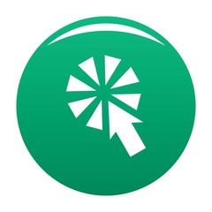 Poster - Cursor interactive click icon. Simple illustration of cursor interactive click vector icon for any design green
