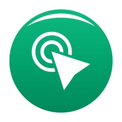 Poster - Cursor click element icon. Simple illustration of cursor click element vector icon for any design green